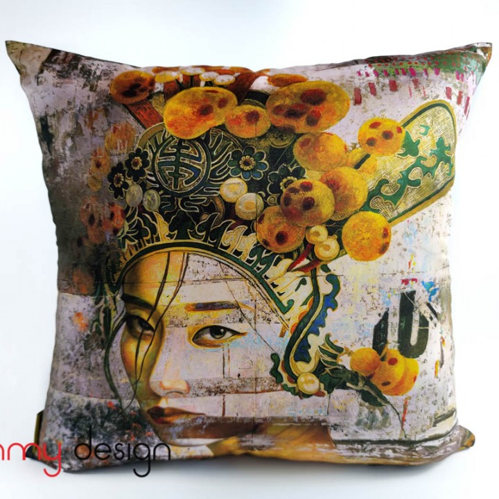 Cushion cover with SF Asia Opera Skullface  43x43cm